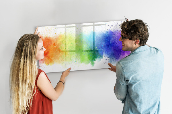 Schreib magnettafel Bunte Foto-Pinnwand