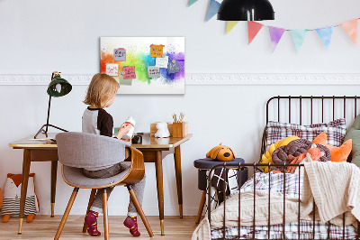 Schreib magnettafel Bunte Foto-Pinnwand
