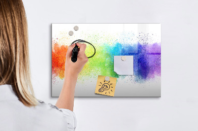Schreib magnettafel Bunte Foto-Pinnwand