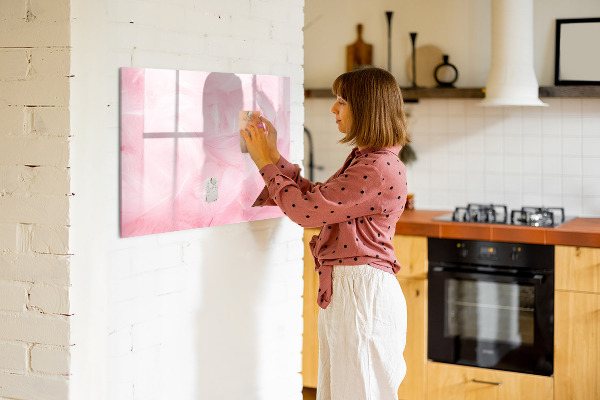 Schreib magnettafel Rosa Tafel für Notizen und Fotos