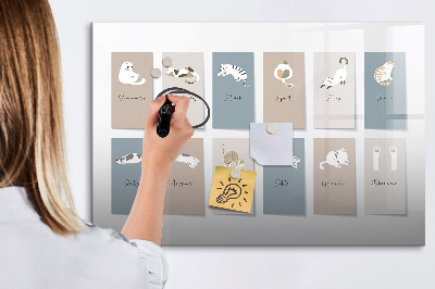 Magnettafel zum schreiben Ein kreativer Kalender für jede Jahreszeit