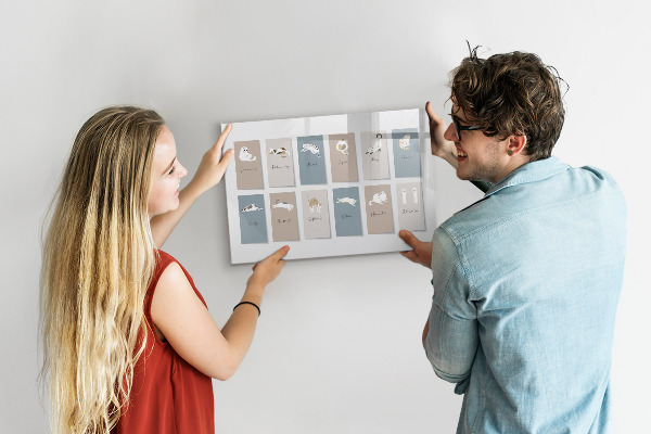 Magnettafel zum schreiben Ein kreativer Kalender für jede Jahreszeit