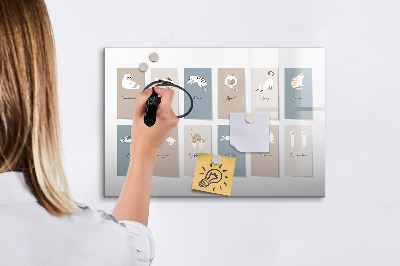 Magnettafel zum schreiben Ein kreativer Kalender für jede Jahreszeit