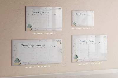 Schreib magnettafel Monatsplaner mit Platz für Fotos