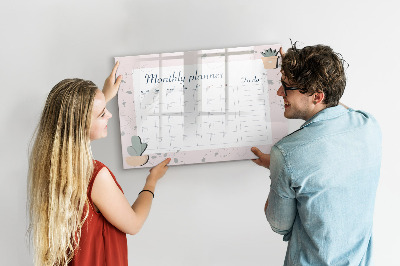 Schreib magnettafel Monatsplaner mit Platz für Fotos