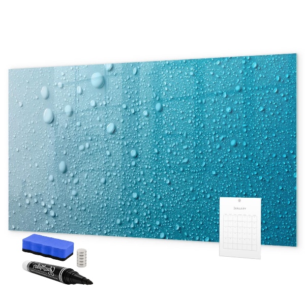 Magnettafel zum schreiben Blaue Tafel mit Magneten und Fotos