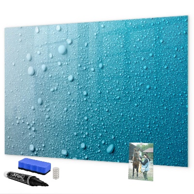 Magnettafel zum schreiben Blaue Tafel mit Magneten und Fotos