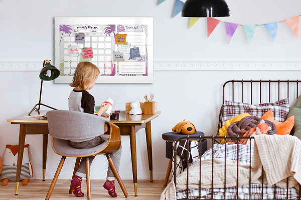 Magnettafel zum schreiben Monatsplaner mit Platz für Fotos