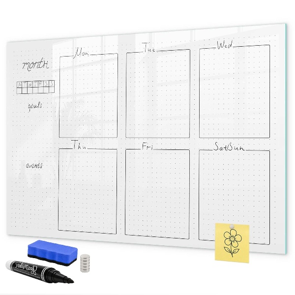 Schreib magnettafel Monatsplaner mit Platz für Fotos