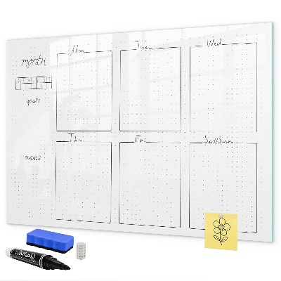 Schreib magnettafel Monatsplaner mit Platz für Fotos
