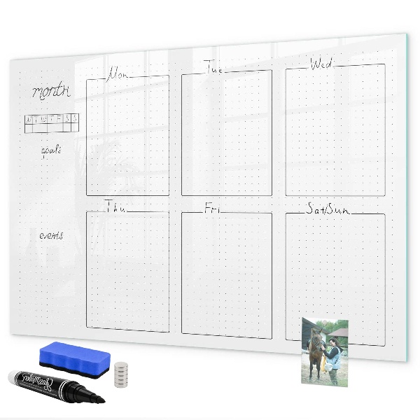 Schreib magnettafel Monatsplaner mit Platz für Fotos