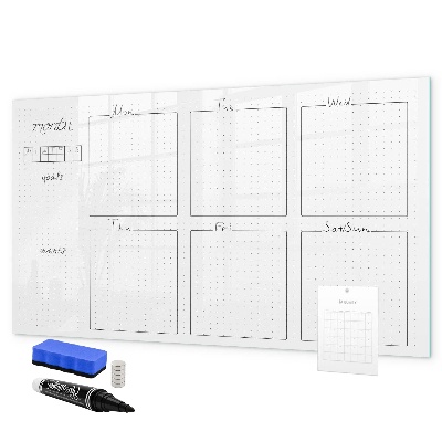 Schreib magnettafel Monatsplaner mit Platz für Fotos