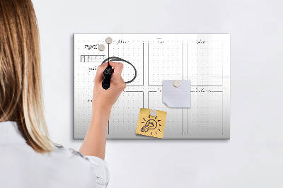 Schreib magnettafel Monatsplaner mit Platz für Fotos