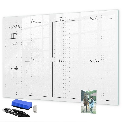 Schreib magnettafel Monatsplaner mit Platz für Fotos