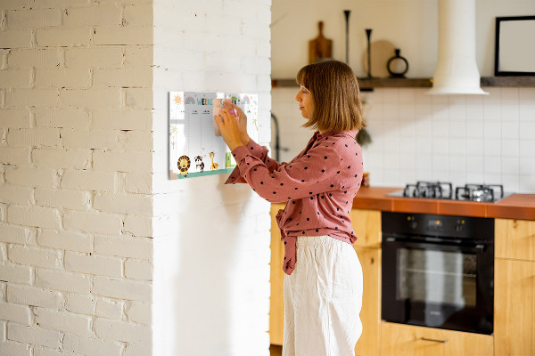 Schreib magnettafel Wochenplaner mit Tiermotiven