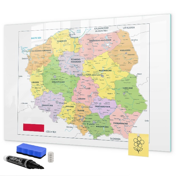 Magnettafel zum schreiben Interaktive Karte mit Gedenkstätten