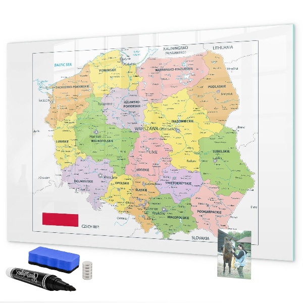 Magnettafel zum schreiben Interaktive Karte mit Gedenkstätten
