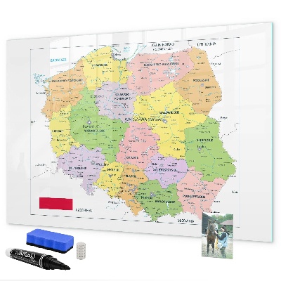 Magnettafel zum schreiben Interaktive Karte mit Gedenkstätten