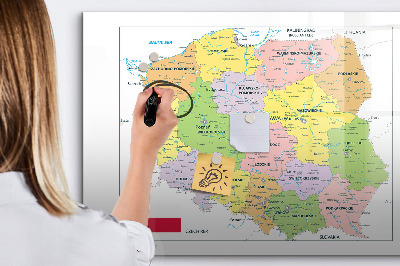 Magnettafel zum schreiben Interaktive Karte mit Gedenkstätten