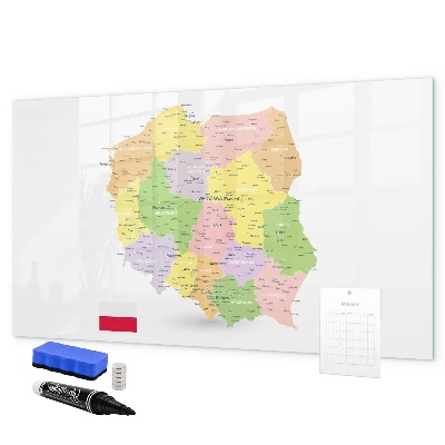 Schreib magnettafel Interaktive Karte von Polen zur Personalisierung