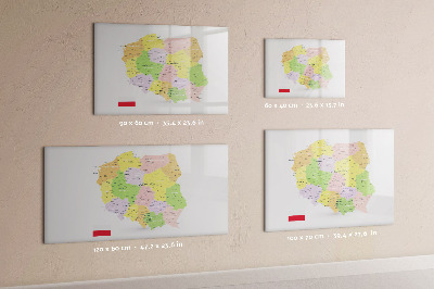 Schreib magnettafel Interaktive Karte von Polen zur Personalisierung