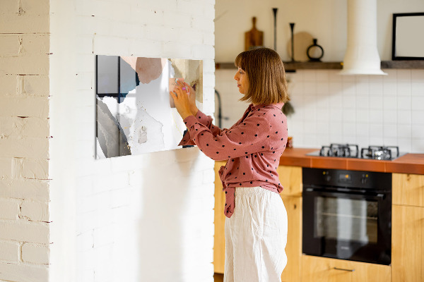 Schreib magnettafel Ein kreativer Raum zur Präsentation von Fotos
