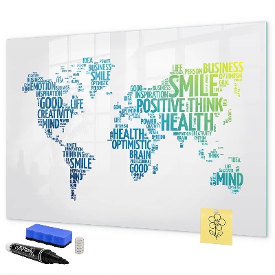 Magnettafel zum schreiben Eine Welt voller Ideen und Positivität
