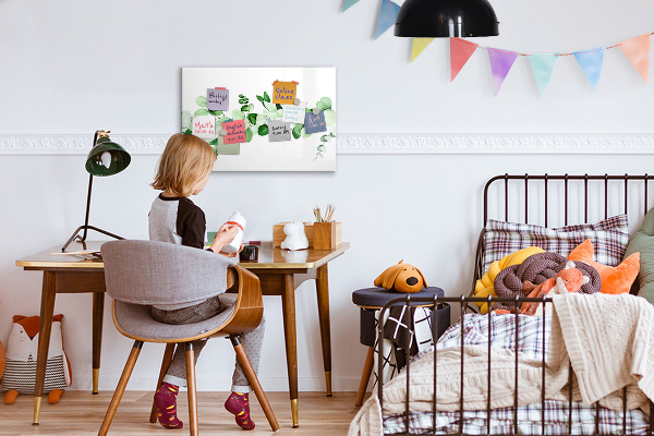 Magnettafel zum schreiben Grüne Tafel für Fotos und Notizen