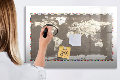 Schreib magnettafel Interaktive Karte für Erinnerungen und Notizen