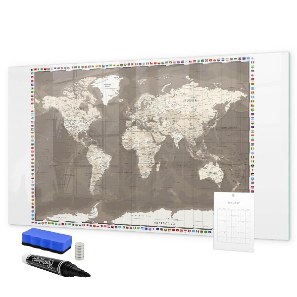 Schreib magnettafel Interaktive Karte für Erinnerungen und Notizen