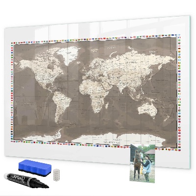 Schreib magnettafel Interaktive Karte für Erinnerungen und Notizen