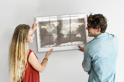 Schreib magnettafel Interaktive Karte für Erinnerungen und Notizen