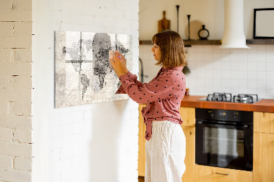 Magnettafel zum schreiben Weltkarte mit Fotostandorten