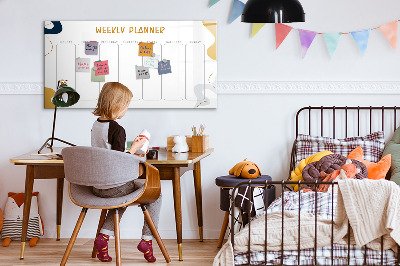 Schreib magnettafel Wochenplaner mit Platz für Fotos