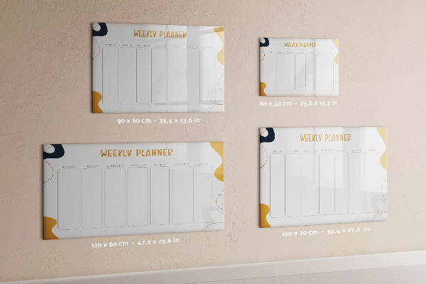 Schreib magnettafel Wochenplaner mit Platz für Fotos