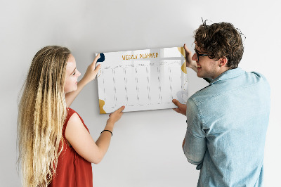 Schreib magnettafel Wochenplaner mit Platz für Fotos