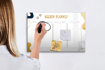 Schreib magnettafel Wochenplaner mit Platz für Fotos