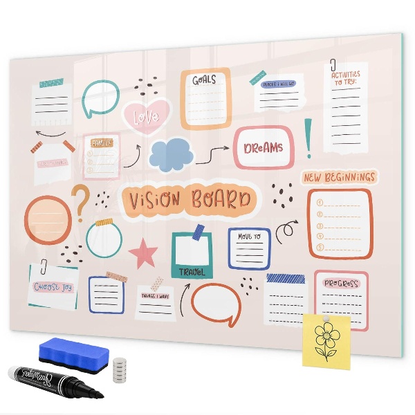 Magnettafel zum schreiben Kreative Inspiration und Zieltafel