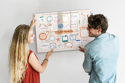 Magnettafel zum schreiben Kreative Inspiration und Zieltafel