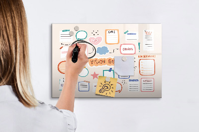 Magnettafel zum schreiben Kreative Inspiration und Zieltafel