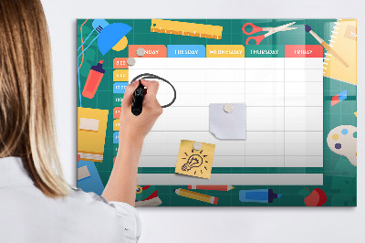 Schreib magnettafel Wochenplaner mit Platz für Fotos