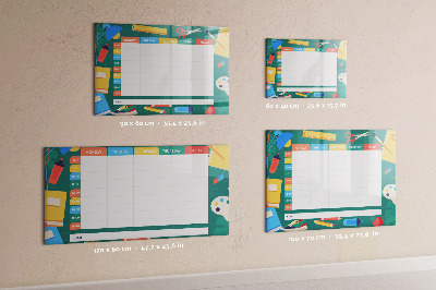 Schreib magnettafel Wochenplaner mit Platz für Fotos
