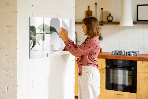 Magnettafel zum schreiben Pflanzen und Erinnerungen an der Wand