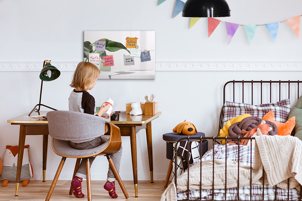Magnettafel zum schreiben Pflanzen und Erinnerungen an der Wand