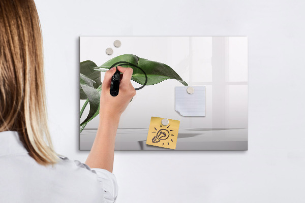 Magnettafel zum schreiben Pflanzen und Erinnerungen an der Wand