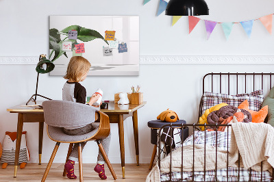 Magnettafel zum schreiben Pflanzen und Erinnerungen an der Wand