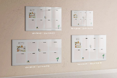 Magnettafel zum schreiben Wochenplaner mit Platz für Fotos