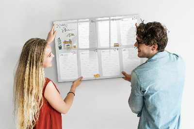 Schreib magnettafel Wochenplaner mit Platz für Fotos