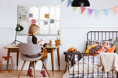 Schreib magnettafel Wochenplaner mit Platz für Fotos