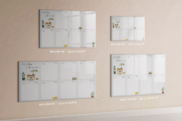 Schreib magnettafel Wochenplaner mit Platz für Fotos